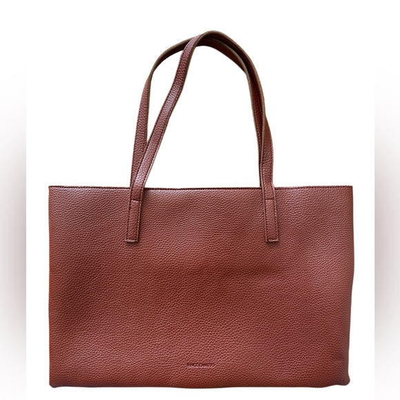 Brown Tote Bag with Black Stripe - Picture 2 of 5